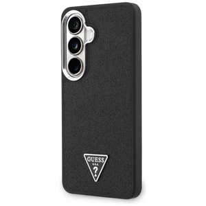 Guess suojakuori Fixed Glitter Triangle MagSafe Samsung Galaxy S26:lle musta