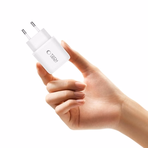 Tech-Protect NCA30 PD 30W QC3.0 USB-A / USB-C Wall Charger + USB-C / USB-C Cable 100cm - White