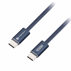 Kaapeli USB-C - USB-C Forcell F-Energy QC4.0 PD 5A 100 W Cafule Color 1,2 m ACYH23 tummansininen