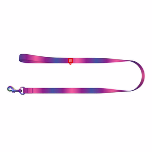 WAUDOG liukuvärjätty nailoninen koiran talutushihna, 15mm leveä, 122cm pitkä, violetti