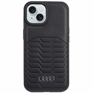 Audi Tekonahkainen Suojakuori MagSafella iPhone 15 / 14 / 13:lle - musta