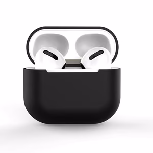 Kotelo AirPods 2 / AirPods 1 silikoninen pehmeä suojus kuulokkeille musta (Case C)