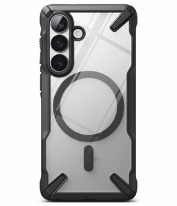 Ringke Fusion X Magneettinen MagSafe Suojakuori Samsung Galaxy S26:lle - Läpinäkyvä musta