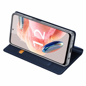 Dux Ducis Skin Pro Suojakuori Xiaomi Redmi Note 12:lle läppäkansi kortti Lompakko jalusta sininen