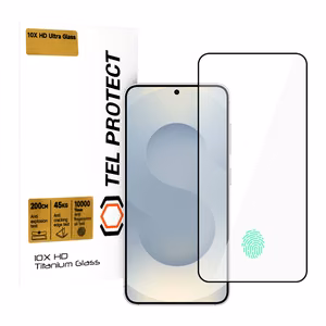 Karkaistu lasi Tel Protect 10X HD Titanium Samsung Galaxy S25 Plus/S24 Plus:lle (sormenjälkiavaus) (kirjekuori)