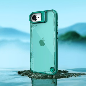 Nillkin Iceblade Prop Suojakuori jalustalla iPhone 16e / 17e:lle - vihreä
