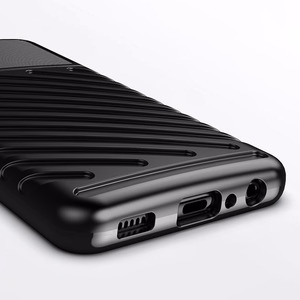 Thunder Case Joustava Kova Rugged Cover TPU Kotelo Samsung Galaxy A22 4G musta