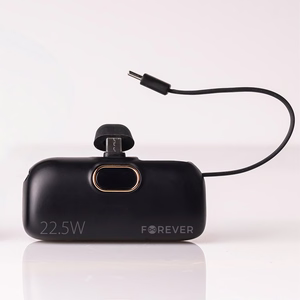 Forever mini varavirtalähde MTB-100 22,5W 5000 mAh USB C musta