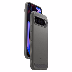 Spigen Rugged Armor -suojakuori Google Pixel 9 Pro XL:lle - harmaa
