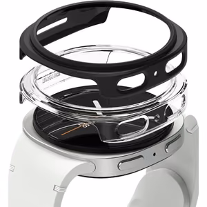 Ringke Slim 2 kpl Suojakuori Samsung Galaxy Watch 8 44mm:lle - Läpinäkyvä-Matta Musta