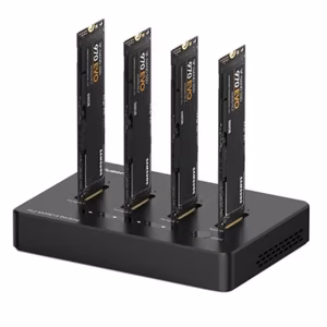 SSD nelipaikkinen telakka M.2 NVME, USB-A, USB-C