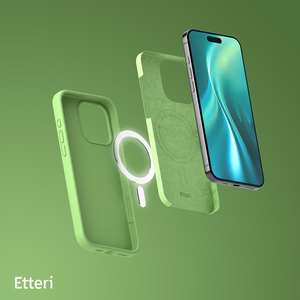 Etteri Silikoninen Mag suojakuori iPhone 16 Pro Max 6,9:lle vaaleanvihreä