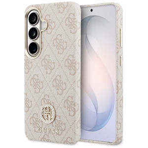 Guess suojakuori 4G Rhinestone Round Logo MagSafe Samsung Galaxy S26 Plus:lle pinkki