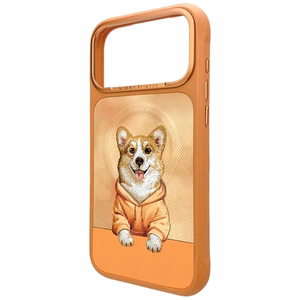 Nimmy Gentle Pets Series Dog MagSafe Suojakuori iPhone 17 Pro - Oranssi
