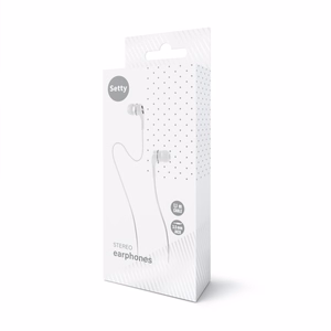 Setty wired earphones white