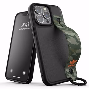 Adidas OR Hand Strap Suojakuori iPhone 13 Pro /13 6.1 musta-vihreä/musta-vihreä 47111