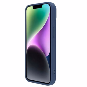 Nillkin CamShield Silky Silikoninen Suojakuori iPhone 15 Plus:lle laivastonsininen