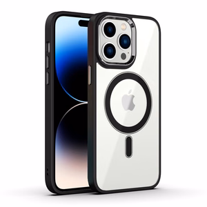 Tel Protect Magnetic Clear Suojakuori iPhone 13 Pro:lle musta