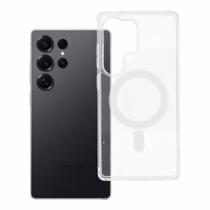 Suojakuori Samsung S25 ULTRA:lle Clear Mag Cover (MID) yhteensopiva MagSafen kanssa läpinäkyvä