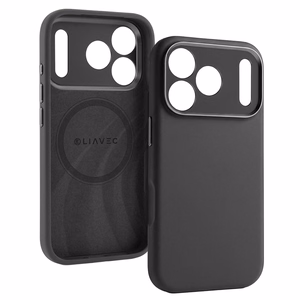 Liavec Silk Shield suojakuori metallisella kamerakehyksellä Iphone 17 Pro -puhelimelle musta