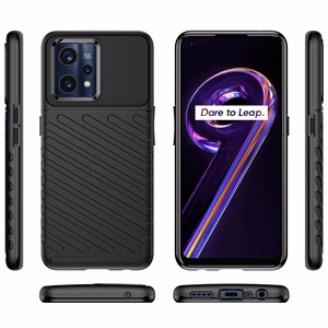 Thunder Case Joustava panssaroitu suojus Realme 9 Pro + (9 Pro Plus) musta