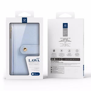 Dux Ducis Lawa Nahkainen Suojakuori Samsung Galaxy S25+:lle irrotettavalla magneettisella lompakolla - Sininen