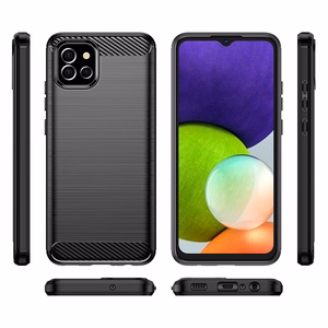 Carbon Case Joustava kansi Kotelo Samsung A03S EU (166.5) musta