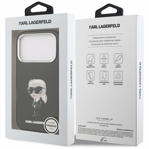 Karl Lagerfeld IML Aquarelle Karl & Logo MagSafe Suojakuori iPhone 17 Pro:lle - musta