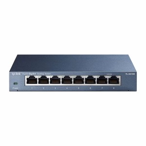 TP-Link TL-SG108 verkkokytkin hallitsematon L2 Gigabit Ethernet (10/100/1000) musta