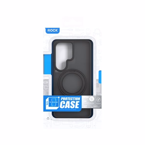 Rock Rotating Stand Soft Touch Series magneettinen Samsung Galaxy S26 Ultra:lle musta