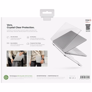 Uniq Vero -suojakuori mallille MacBook Neo – läpinäkyvä