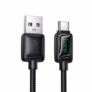 Hoco U146 Kaapeli LCD-näytöllä USB-A – USB-C 3A 1.2m musta