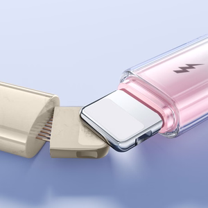 Joyroom S-A42 Crystal-Clear Series 3A USB-A - Lightning -kaapeli 1,2 m - valkoinen