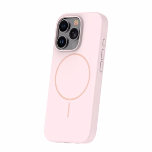 Silikoninen erittäin ohut magneettinen puhelinkuori iPhone 14 Pro 6,1' vaaleanpunainen