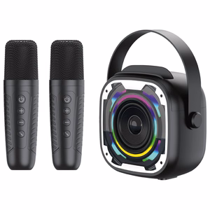 Blavec kannettava Bluetooth-kaiutin WS-08 Karaoke Idol - 8 W kahdella mikrofonilla (WS08-2MB) musta