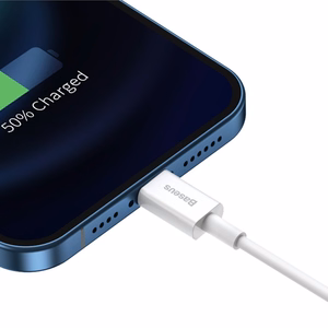 Baseus CALYS-A02 puhelinkaapeli valkoinen 1 m USB A Lightning