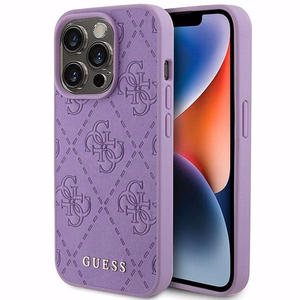 Guess Suojakuori iPhone 15 Pro Max:lle GUHCP15XP4EPMU Quilted 4G Classic - vaalea violetti