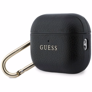 Guess Grained Classic Logo suojakuori AirPods Pro 3:lle - musta