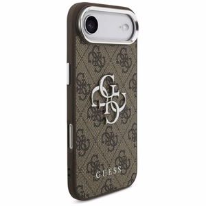 GUESS suojakuori iPhone 17 Air GUHCP17MP4G4SMCW (4G PU-nahkakuori isolla 4G- ja Classic-logolla sekä hopeisella metallikameran kehyksellä) ruskea