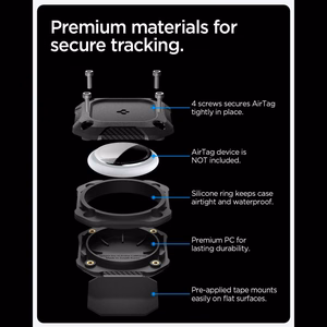 Spigen Tough Armor Suojakuori AirTag 1/2:lle - Musta