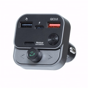 ART FM-lähetin bluetooth 5.0 + USB A QC3.0 + Typ C (yhteensä 30W) FM-84B musta