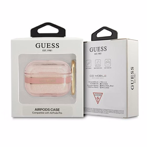 Guess GUAPHHTSP AirPods Pro -suojus vaaleanpunainen/vaaleanpunainen Hihnamallisto