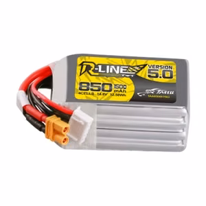 Tattu R-Line, versio 5.0, 850 mAh, 14,8 V, 4S1P, 150C, XT30U-F