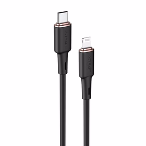 Acefast kaapeli MFI USB Type C - Lightning 1.2m, 30W, 3A musta (C2-01 black)