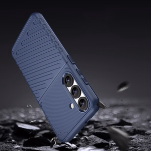 Thunder Case Samsung Galaxy S25 Silikoninen Panssarikuori - sininen
