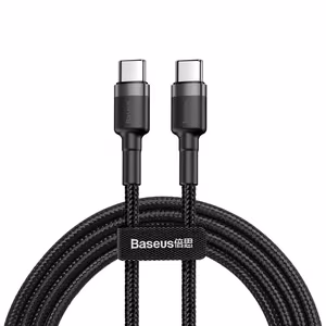 Kaapeli Baseus Cafule PD Type-C - Type-C 3A 60W harmaa-musta 1,0m CATKLF-GG1