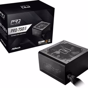 Asrock PRO-750B -virtalähde 750 W, 24-pin ATX, ATX, musta