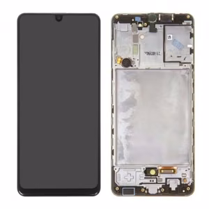 LCD-näyttö yhteensopiva Samsung A315 A31 musta kehyksellä HQ