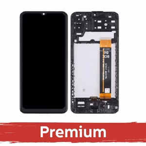 Samsung A137 A13 (2022) -mallin kanssa yhteensopiva LCD-näyttö, musta, kehyksellä, OEM