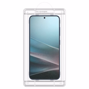 Spigen Elite Shield Ez Fit Samsung Galaxy S25 -puhelimelle läpinäkyvä